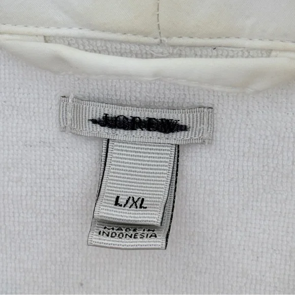 J. Crew Crisp White Terry Robe Large/XL - Picture 3 of 13